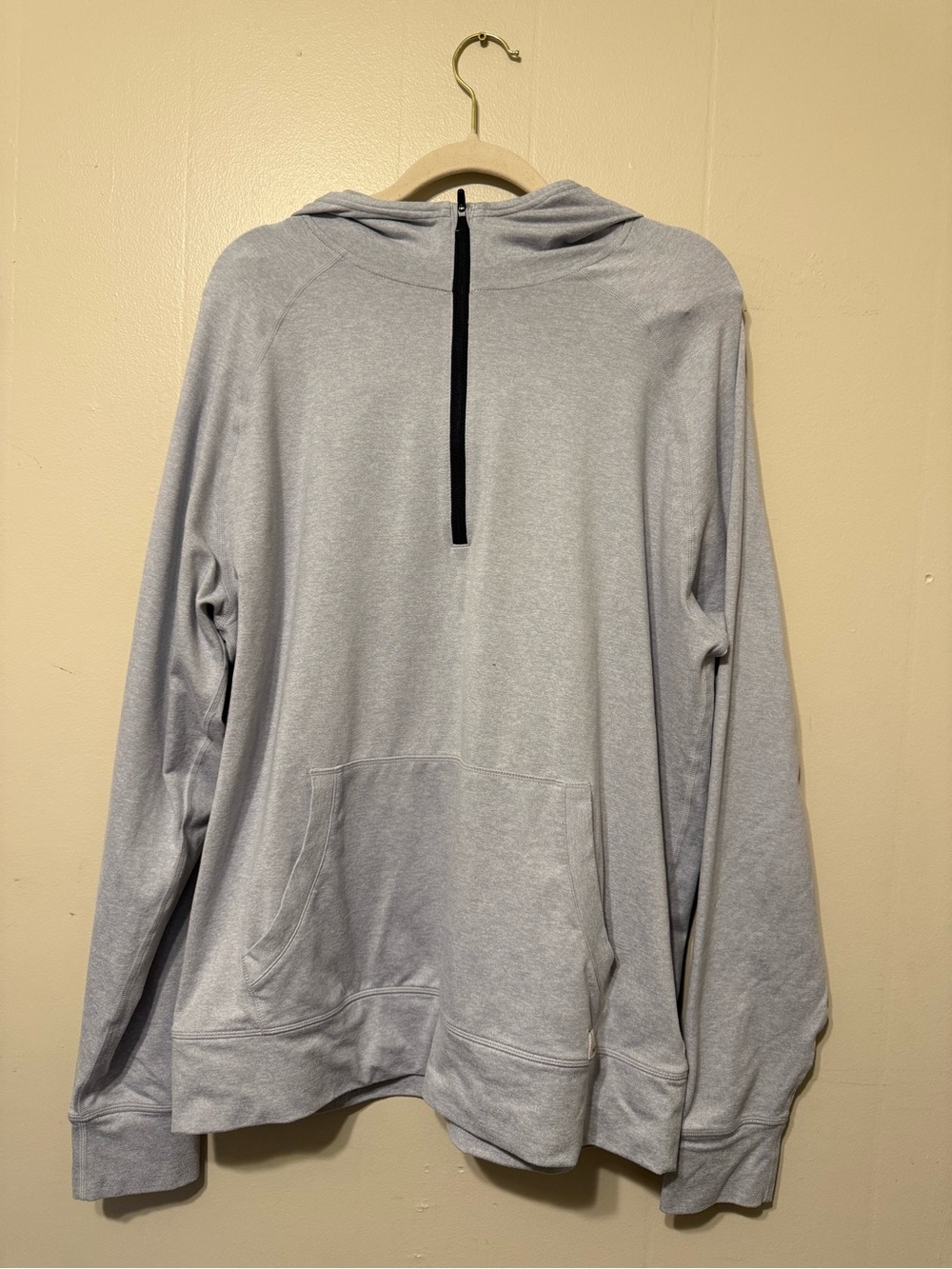 Vuori Light Gray Men's Hooded Pullover Sweater